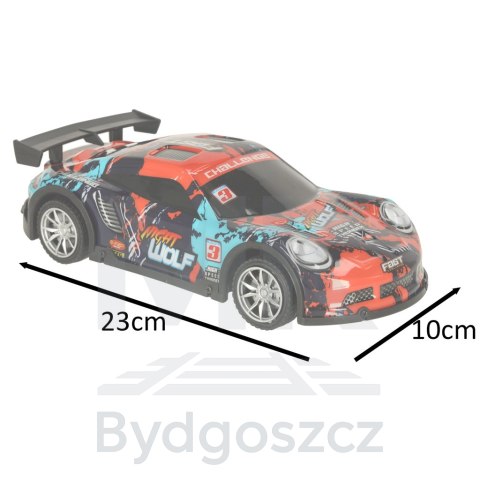 Samochód RC sportowy niebiesko-czerwony Samochód RC sportowy niebiesko-czerwony