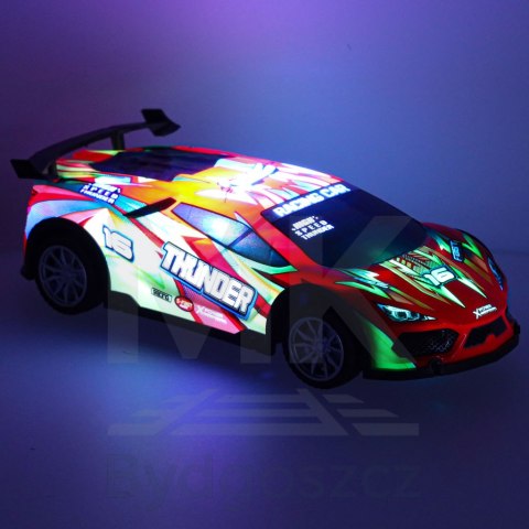 Samochód RC sportowy zdalnie sterowany na pilot auto wyścigowe drift z LED światłami czerwony Samochód RC sportowy zdalnie sterowany na pilot auto wyścigowe drift z LED światłami czerwony