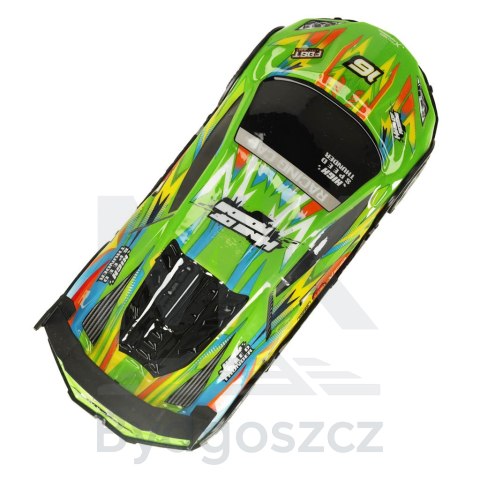 Samochód RC sportowy zdalnie sterowany na pilot auto wyścigowe drift z LED światłami zielony Samochód RC sportowy zdalnie sterowany na pilot auto wyścigowe drift z LED światłami zielony