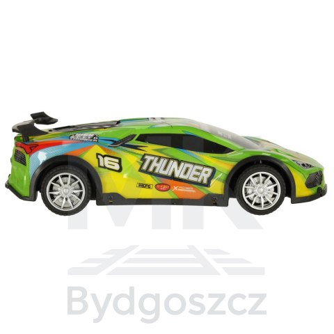 Samochód RC sportowy zdalnie sterowany na pilot auto wyścigowe drift z LED światłami zielony Samochód RC sportowy zdalnie sterowany na pilot auto wyścigowe drift z LED światłami zielony