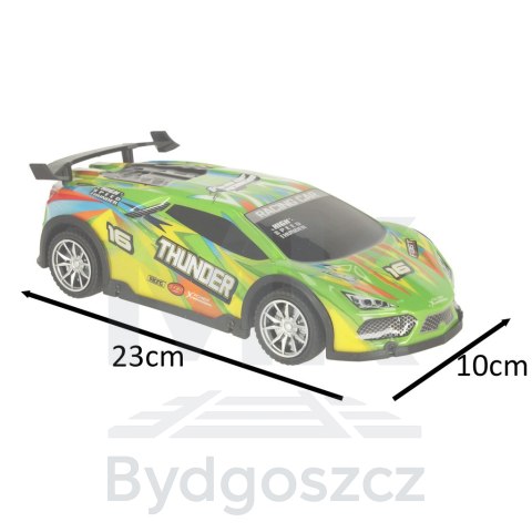 Samochód RC sportowy zdalnie sterowany na pilot auto wyścigowe drift z LED światłami zielony Samochód RC sportowy zdalnie sterowany na pilot auto wyścigowe drift z LED światłami zielony