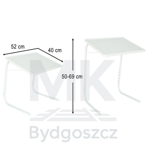 Stolik pod laptopa do laptopa stół wielofunkcyjny składany regulowany 69cm biały Stolik pod laptopa do laptopa stół wielofunkcyjny składany regulowany 69cm biały