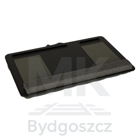 Stolik pod laptopa przenośny taca do łóżka na kolana podstawka czarny z poduszką Stolik pod laptopa przenośny taca do łóżka na kolana podstawka czarny z poduszką