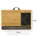 Stolik pod laptopa przenośny taca do łóżka na kolana podstawka drewniany z poduszką