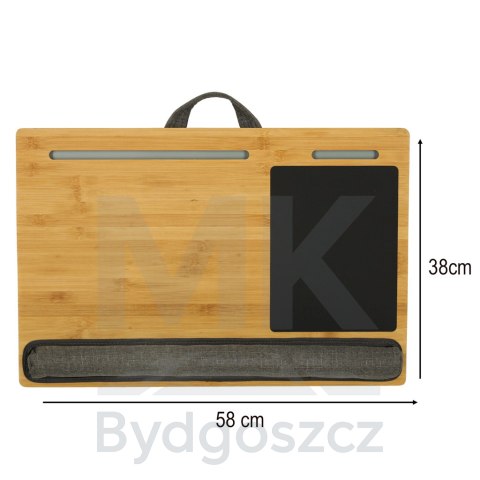 Stolik pod laptopa przenośny taca do łóżka na kolana podstawka drewniany z poduszką Stolik pod laptopa przenośny taca do łóżka na kolana podstawka drewniany z poduszką