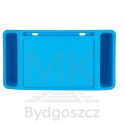 Stolik pod laptopa z organizerem podróżny samochodowy dla dzieci z kieszeniami śniadaniowy podstawka przenośny stabilny niebiesk