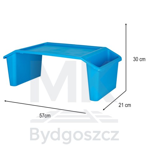 Stolik pod laptopa z organizerem podróżny samochodowy dla dzieci z kieszeniami śniadaniowy podstawka przenośny stabilny niebiesk Stolik pod laptopa z organizerem podróżny samochodowy dla dzieci z kieszeniami śniadaniowy podstawka przenośny stabilny niebiesk