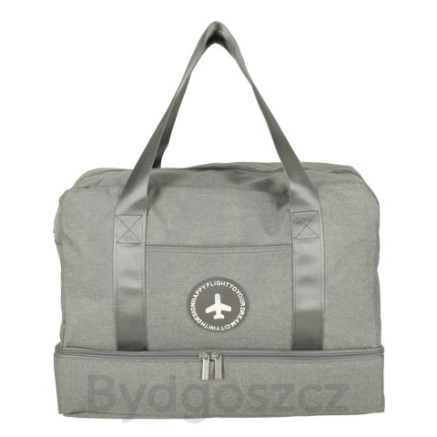 Torba podróżna bagaż podręczny do samolotu podróżna turystyczna pojemna uchwyt kieszenie 39x18x30 szara Torba podróżna bagaż podręczny do samolotu podróżna turystyczna pojemna uchwyt kieszenie 39x18x30 szara