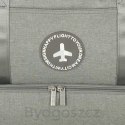 Torba podróżna bagaż podręczny do samolotu podróżna turystyczna pojemna uchwyt kieszenie 39x18x30 szara
