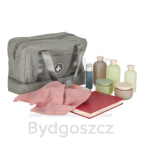 Torba podróżna bagaż podręczny do samolotu podróżna turystyczna pojemna uchwyt kieszenie 39x18x30 szara Torba podróżna bagaż podręczny do samolotu podróżna turystyczna pojemna uchwyt kieszenie 39x18x30 szara