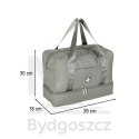 Torba podróżna bagaż podręczny do samolotu podróżna turystyczna pojemna uchwyt kieszenie 39x18x30 szara