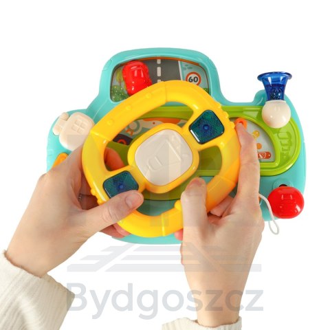 Zabawka interaktywna kierownica dla dzieci dziecka malucha do wózka symulator muzyka dźwięki niebieska Zabawka interaktywna kierownica dla dzieci dziecka malucha do wózka symulator muzyka dźwięki niebieska