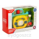 Zabawka interaktywna kierownica dla dzieci dziecka malucha do wózka symulator muzyka dźwięki niebieska