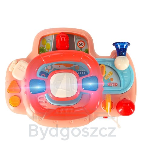 Zabawka interaktywna kierownica dla dzieci dziecka malucha do wózka symulator muzyka dźwięki różowa Zabawka interaktywna kierownica dla dzieci dziecka malucha do wózka symulator muzyka dźwięki różowa