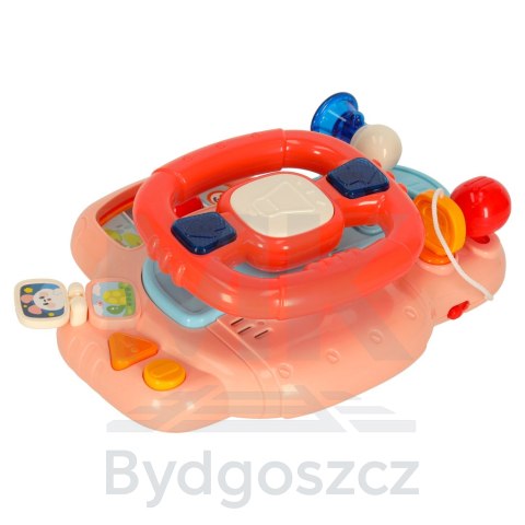Zabawka interaktywna kierownica dla dzieci dziecka malucha do wózka symulator muzyka dźwięki różowa Zabawka interaktywna kierownica dla dzieci dziecka malucha do wózka symulator muzyka dźwięki różowa
