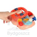 Zabawka interaktywna kierownica dla dzieci dziecka malucha do wózka symulator muzyka dźwięki różowa