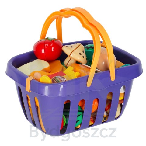 Zestaw Warzyw i Owoców do Krojenia 36 el. z Akcesoriami w koszyku - Kreatywna Zabawa w Gotowanie Zestaw Warzyw i Owoców do Krojenia 36 el. z Akcesoriami w koszyku - Kreatywna Zabawa w Gotowanie