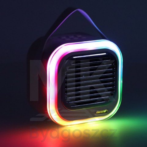 Zestaw do karaoke głośnik Bluetooth 2 mikrofony USB LED 10W kremowy Zestaw do karaoke głośnik Bluetooth 2 mikrofony USB LED 10W kremowy