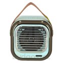 Zestaw do karaoke głośnik Bluetooth 2 mikrofony USB LED 10W niebieski