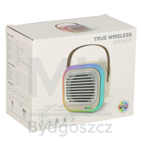 Zestaw do karaoke głośnik Bluetooth 2 mikrofony USB LED 10W niebieski Zestaw do karaoke głośnik Bluetooth 2 mikrofony USB LED 10W niebieski