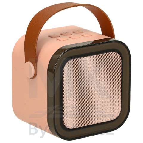 Zestaw do karaoke głośnik Bluetooth 2 mikrofony USB LED 6W różowy Zestaw do karaoke głośnik Bluetooth 2 mikrofony USB LED 6W różowy