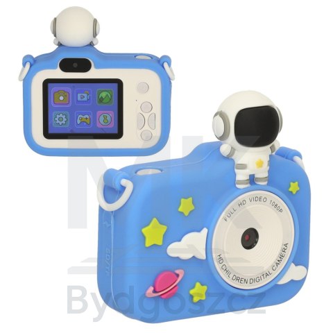 Aparat cyfrowy fotograficzny dla dzieci kamera zabawka + karta 32GB niebieski astronauta Aparat cyfrowy fotograficzny dla dzieci kamera zabawka + karta 32GB niebieski astronauta