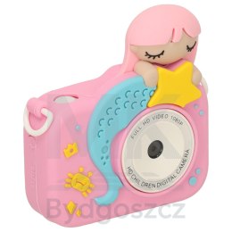 Aparat cyfrowy fotograficzny dla dzieci kamera zabawka + karta 32GB różowy syrenka