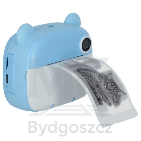 Aparat fotograficzny natychmiastowy drukarka termiczna + wkłady karta 32GB niebieski miś Aparat fotograficzny natychmiastowy drukarka termiczna + wkłady karta 32GB niebieski miś