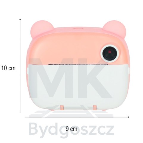 Aparat fotograficzny natychmiastowy drukarka termiczna + wkłady karta 32GB różowy miś Aparat fotograficzny natychmiastowy drukarka termiczna + wkłady karta 32GB różowy miś