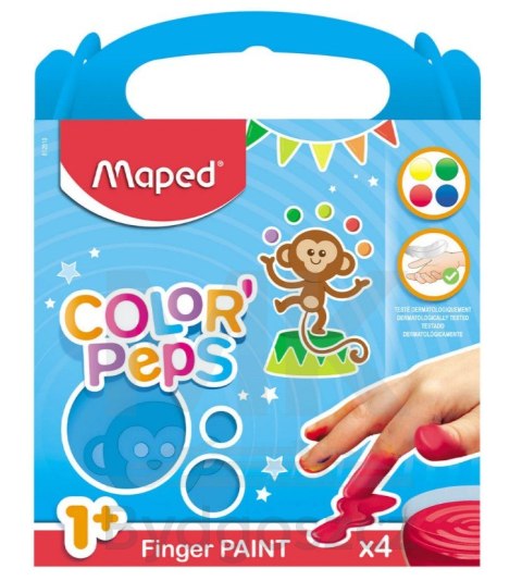 Farby do malowania palcami Maped 4 kolory Farby do malowania palcami Maped 4 kolory