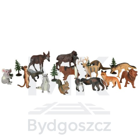 Figurki zwierząt zwierzęta zoo safari farma akcesoria skrzynka 19 el. Figurki zwierząt zwierzęta zoo safari farma akcesoria skrzynka 19 el.
