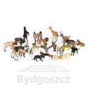 Figurki zwierząt zwierzęta zoo safari farma akcesoria skrzynka 28el.