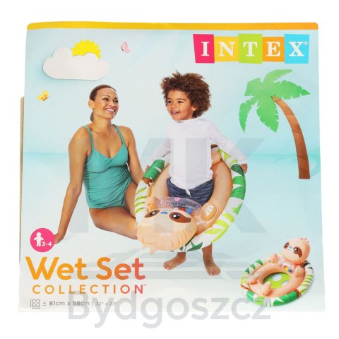 INTEX 59570 Kółko do pływania dla niemowląt koło pontonik dla dzieci dmuchany z siedziskiem leniwiec max 23kg 3-4lata INTEX 59570 Kółko do pływania dla niemowląt koło pontonik dla dzieci dmuchany z siedziskiem leniwiec max 23kg 3-4lata