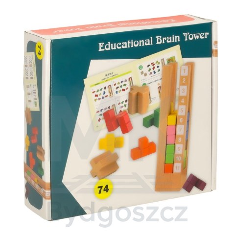 Klocki drewniane edukacyjne układanka Montessori kolorowe Klocki drewniane edukacyjne układanka Montessori kolorowe