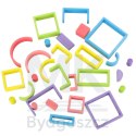 Klocki drewniane edukacyjne układanka tęcza puzzle montessori tęcza kolorowe