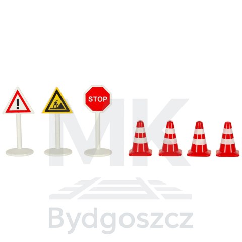 Kolejka drewniana pociąg lokomotywa plac budowy 55 elementów Kolejka drewniana pociąg lokomotywa plac budowy 55 elementów