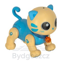 Kot kotek interaktywny zdalnie sterowany na pilota RC robot skacze niebieski