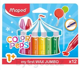 Kredki świecowe dla małych dzieci 1+ Maped 12 kolorów
