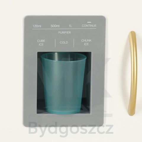 Kuchnia dla dzieci drewniana z lodówką tablicą kredową złota LULILO