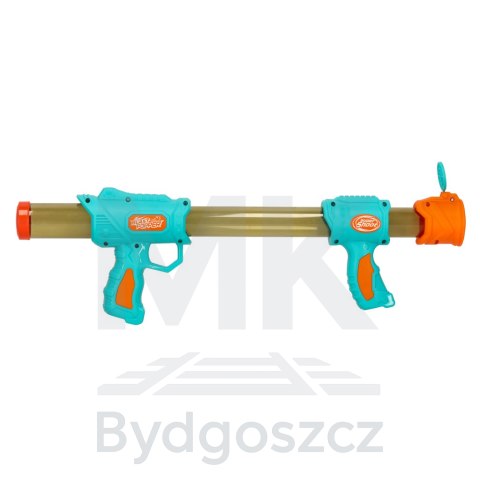 Pistolet na kulki karabin na piankowe naboje solidny dla dzieci gra 2w1 niebieski Pistolet na kulki karabin na piankowe naboje solidny dla dzieci gra 2w1 niebieski