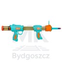 Pistolet na kulki karabin na piankowe naboje solidny dla dzieci gra 2w1 niebieski