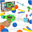 Pistolet wyrzutnia karabin na bezpieczne naboje miękkie kulki piankowe 2w1