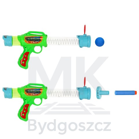 Pistolet wyrzutnia karabin na bezpieczne naboje miękkie kulki piankowe 2w1 Pistolet wyrzutnia karabin na bezpieczne naboje miękkie kulki piankowe 2w1