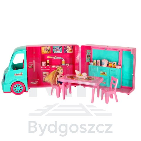 Samochód dla lalek kamper food truck zestaw 21 el. Samochód dla lalek kamper food truck zestaw 21 el.