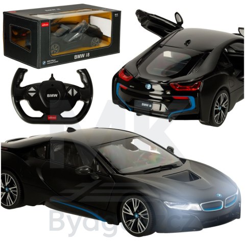 Samochód zdalnie sterowany Rastar 71010 BMW i8 1:14 otwierane drzwi czarny Samochód zdalnie sterowany Rastar 71010 BMW i8 1:14 otwierane drzwi czarny