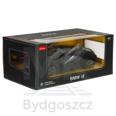 Samochód zdalnie sterowany Rastar 71010 BMW i8 1:14 otwierane drzwi czarny Samochód zdalnie sterowany Rastar 71010 BMW i8 1:14 otwierane drzwi czarny