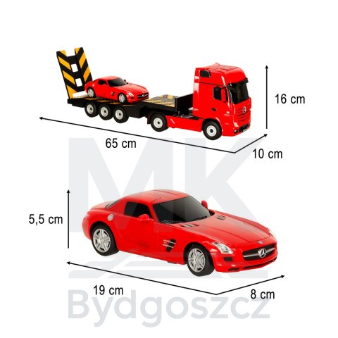 Samochód zdalnie sterowany Rastar 74920 Mercedes-Benz Actros 1:26 czerowny Samochód zdalnie sterowany Rastar 74920 Mercedes-Benz Actros 1:26 czerowny