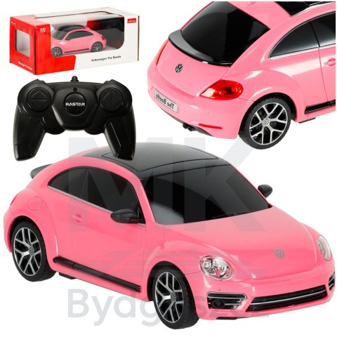 Samochód zdalnie sterowany Rastar 76200 Volkswagen Beetle 1:24 różowy