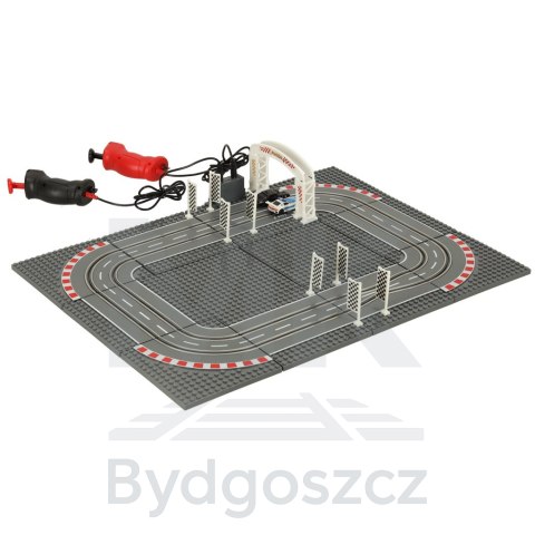 Tor samochodowy wyścigowy policyjny elektryczny + 2 auta klocki konstrukcyjne GD-01 Tor samochodowy wyścigowy policyjny elektryczny + 2 auta klocki konstrukcyjne GD-01