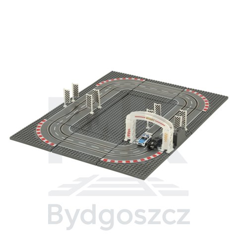 Tor samochodowy wyścigowy policyjny elektryczny + 2 auta klocki konstrukcyjne GD-01 Tor samochodowy wyścigowy policyjny elektryczny + 2 auta klocki konstrukcyjne GD-01